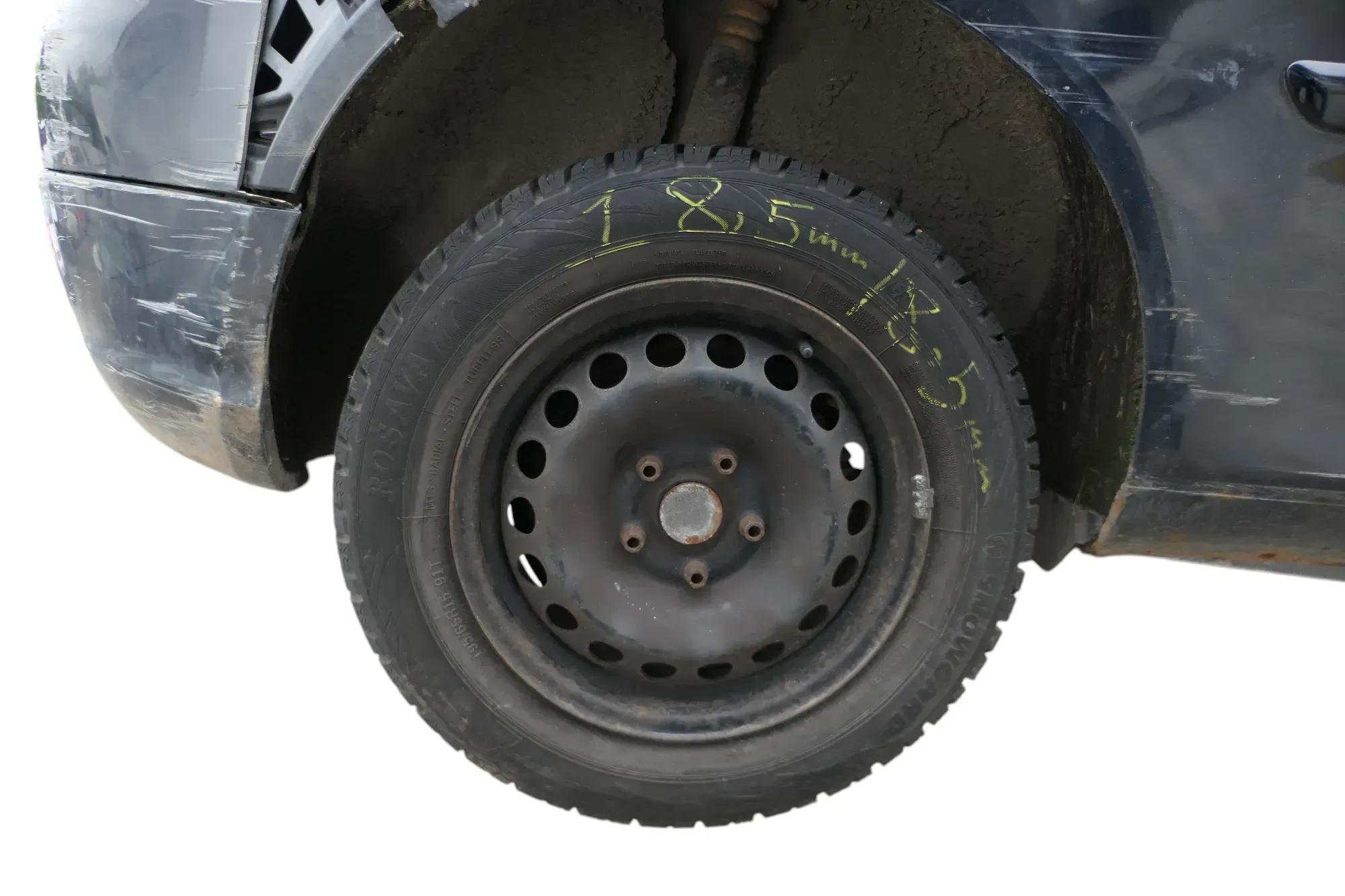 2x VW Golf 6 Plus 5M 195/65 R15 91T Winterreifen M+S Felgen Reifen M&S 8-8,5mm - Bild 1