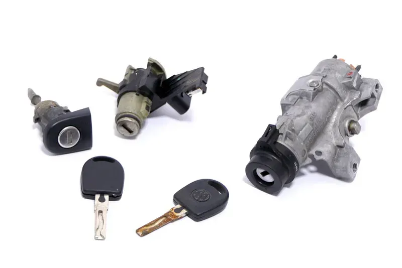 VW Polo 9N 9N3 Schloßsystem 1x Tür Heckschloß 2x Schlüssel Schloß Zündschloß - Bild 1