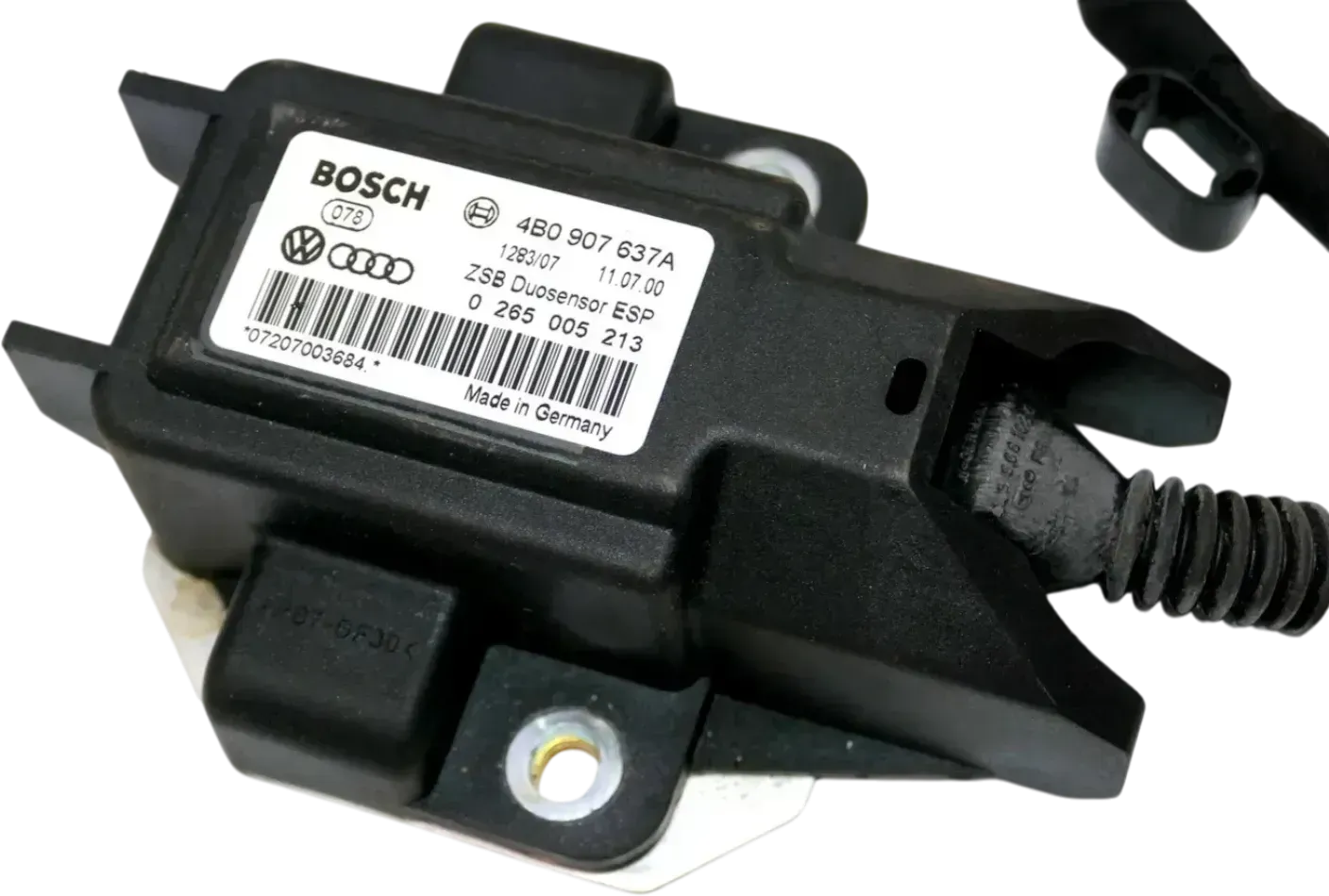 VW Passat 3B 3BG ZSB Beschleunigungssensor ESP Sensor 4B0907637A Audi A6 A4 B5 - Bild 1