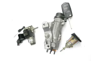 VW Polo 9N 9N3 Schloßsystem 1 Türschloß 1x Schlüssel Zündschloß Heckschloß hint - Bild 1