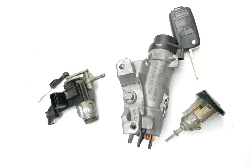 VW Polo 9N 9N3 Schloßsystem 1 Türschloß 1x Schlüssel Zündschloß Heckschloß hint - Bild 1