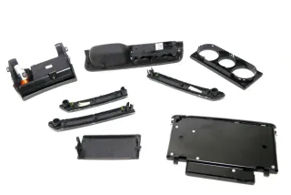 VW Passat 3B 3BG Mittelkonsole Verkleidung Aschenbecher Dekor braun netzoptik - Bild 8