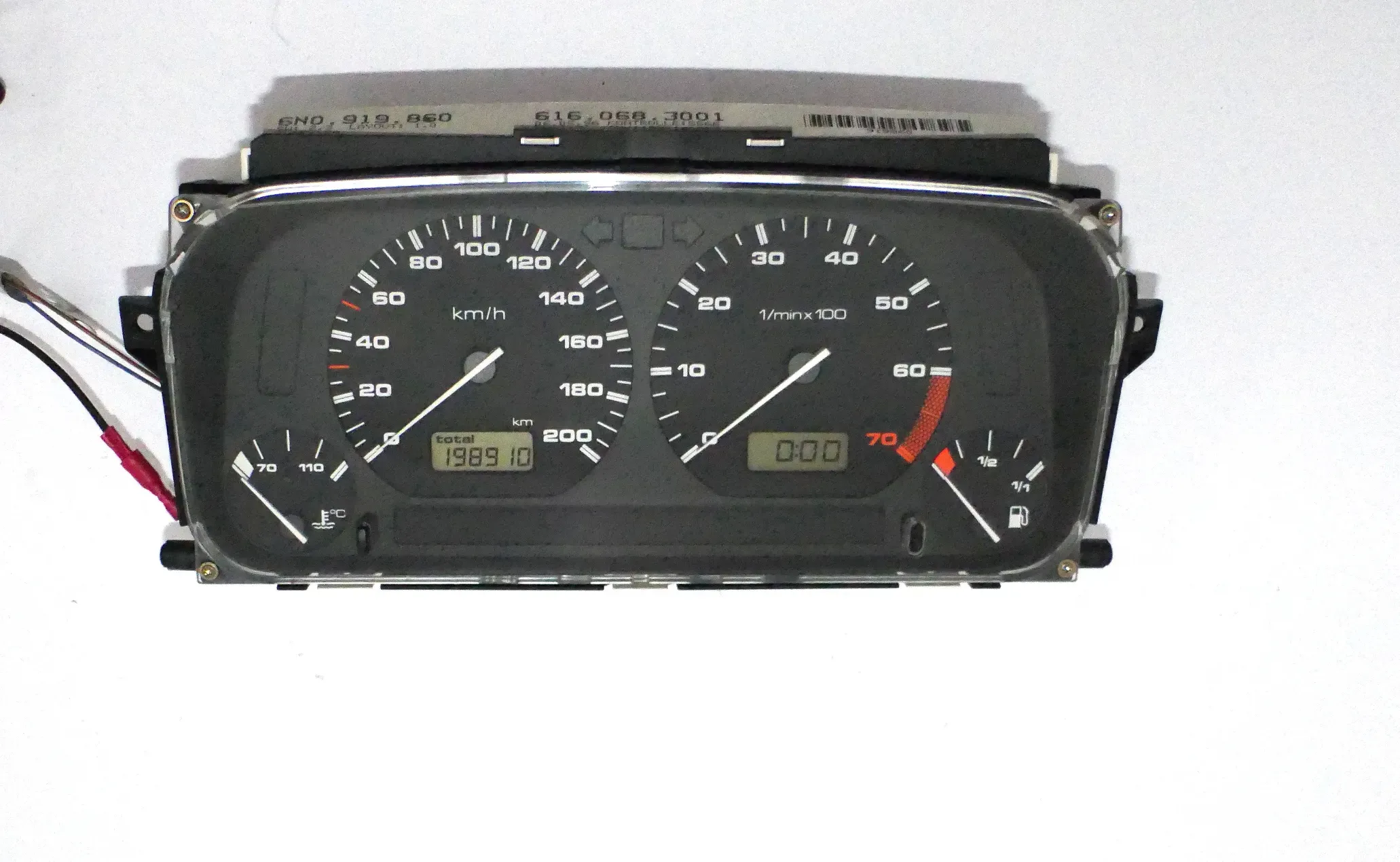 VW Polo 6N Tacho Tachometer Kombiinstrument 198.000km 6N0919860 Benziner - Bild 1
