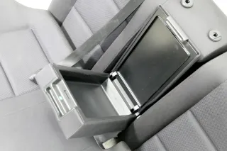 Audi A4 B6 B7 8E Sitz Rückbank Rücksitzbank hinten 3-Punkt-Gurt schwarz Armlehne - Bild 2