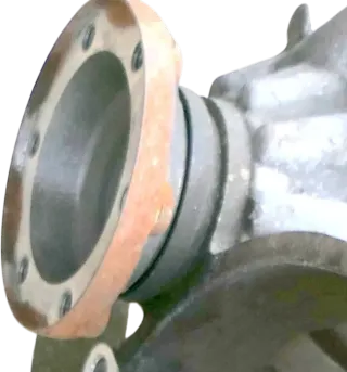 1x VW Polo 9N Ibiza Flanschwelle Flansch an Getriebe 02A409355H  ## - Bild 1