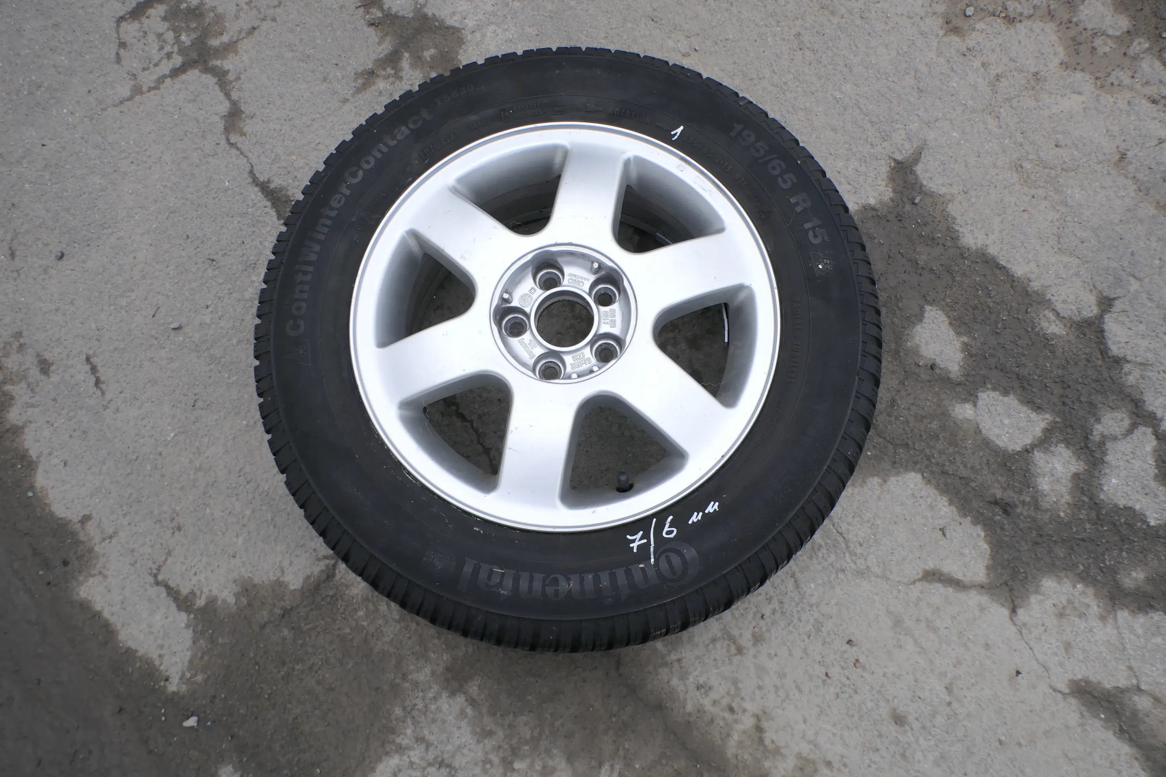 1x Felge Alufelge original Audi A3 8L 6jx15H2 ET38 8L0601025F 8L0 601 025 F  7mm - Bild 1