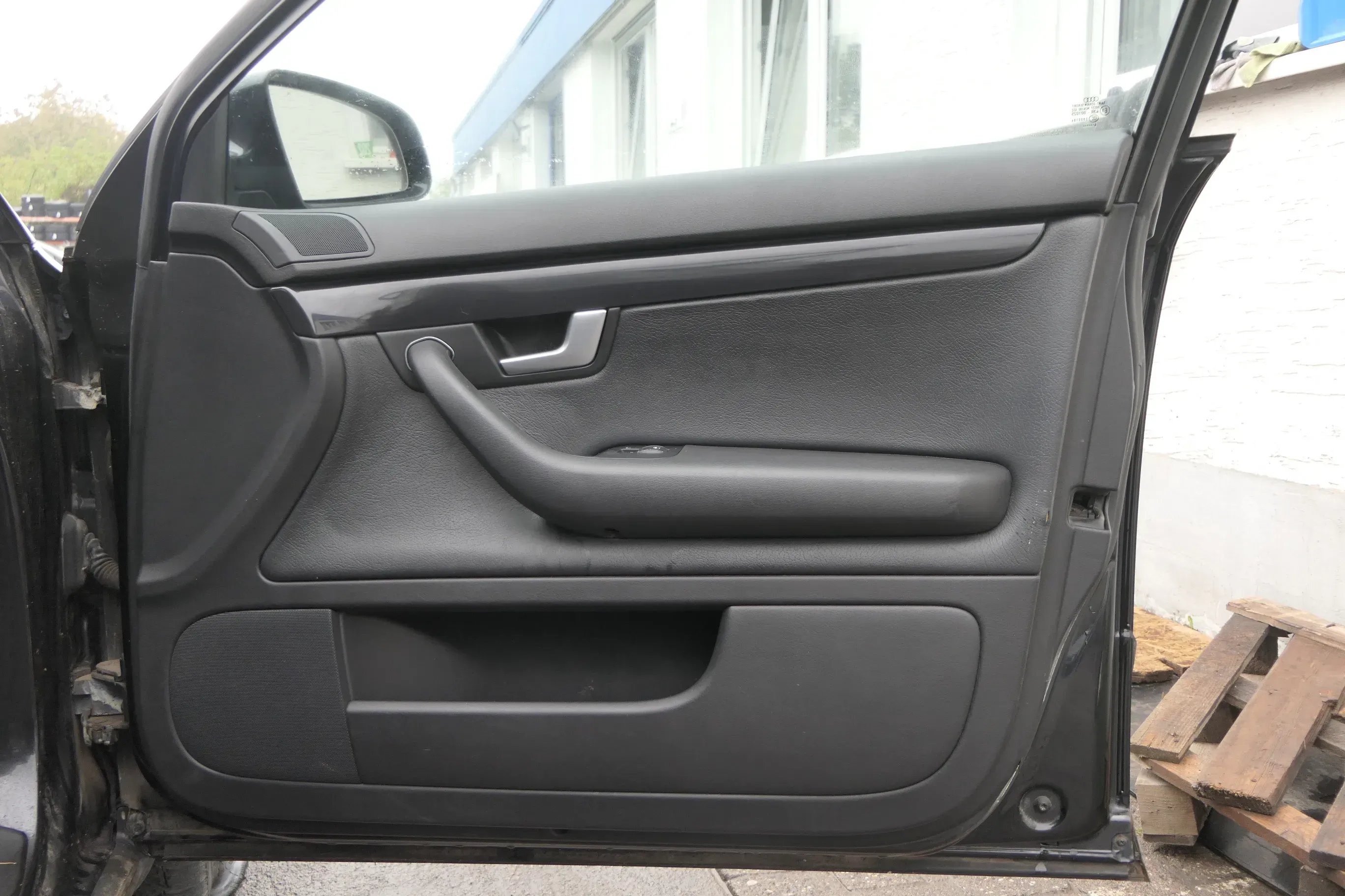 4x Audi A4 8E B6 Türverkleidung Verkleidung Tür schwarz Leder - Bild 1
