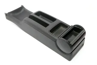 VW Golf 4 Bora Mitteltunnel Aschenbecher hinten Verkleidung schwarz - Bild 5