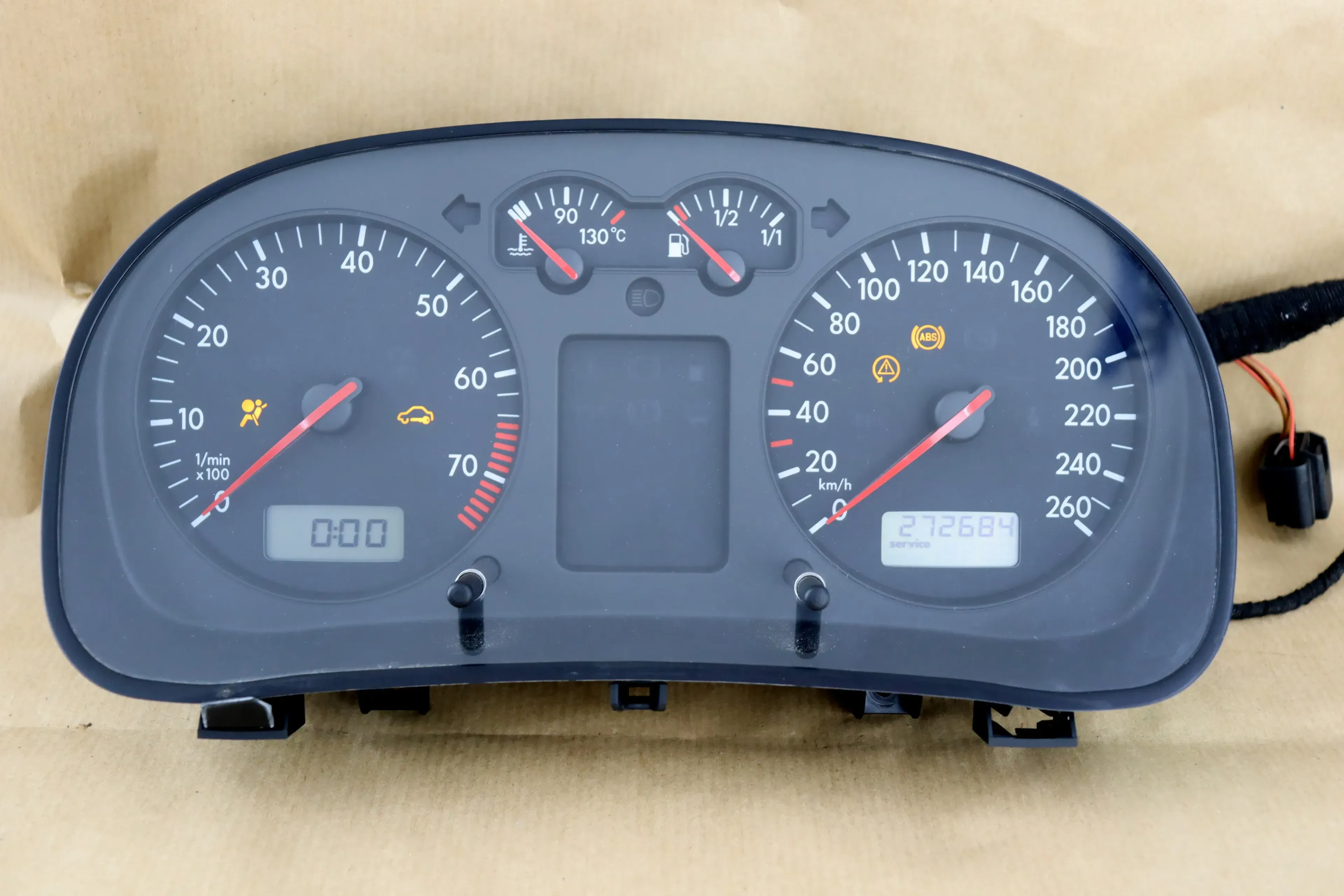 VW Golf 4 Tacho Tachometer Kombiinstrument 272.000km 1J0919861D 1,6-2,8 - Bild 1