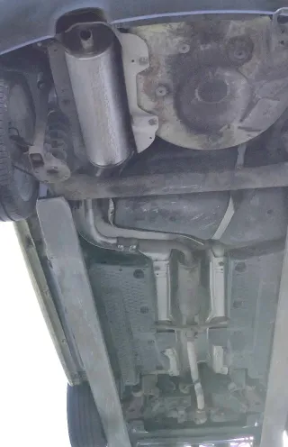 VW Polo 9N Ibiza 6L Auspuff Mittelschalldämp hinten 1,2 AWY AZQ BMD BME Hosenroh - Bild 1