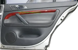 1x Skoda Superb 3U Türverkleidung Verkleidung Tür hinten rechts Leder onyx - Bild 1