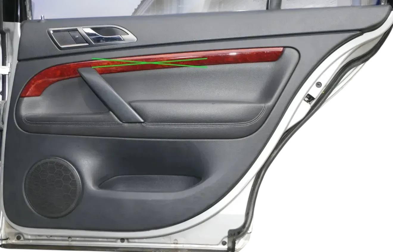 1x Skoda Superb 3U Türverkleidung Verkleidung Tür hinten rechts Leder onyx - Bild 1