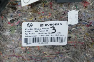 Passat 3C 3G B8 Türverkleidung Verkleidung Tür hinten rechts schwarz - Bild 10