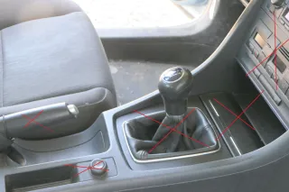 Audi A4 8E B6 B7 Mitteltunnel hinten Verkleidung um Handbremse Konsole schwarz - Bild 2