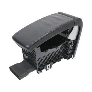 VW Passat 3C Mittelarmlehne Armlehne Fach Deckel Leder schwarz - Bild 1