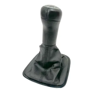 Polo 6R 6C Schaltknauf Schaltsack Schaltung Schaltknüppel Leder schwarz 5-Gang - Bild 6