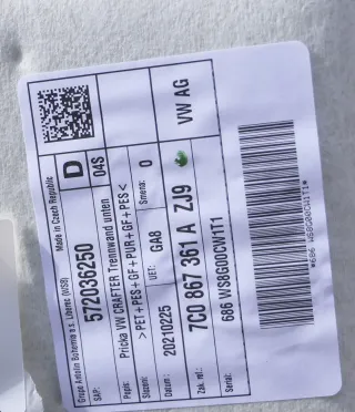 VW Crafter 7C MAN TGE LKW Trennwand unten Abtrennung Rückwandverkleidung - Bild 5