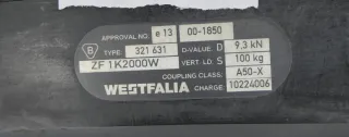 VW Golf Kombi Variant starr starre feste Anhängerkupplung Westfalia 321 631 - Bild 3