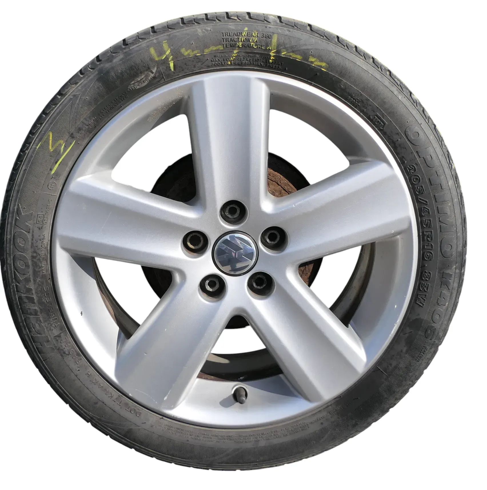 1x Felge Alufelge original VW Polo 9N 9N3 6jx16 H2 ET43 6Q0601025S     3 - Bild 1