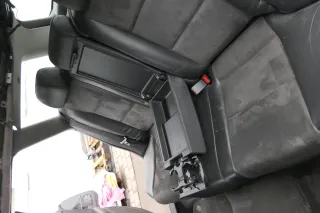 Audi A4 B6 B7 8E Avant Sitz Rückbank Rücksitzbank hinten Leder schwarz Alcantara - Bild 8