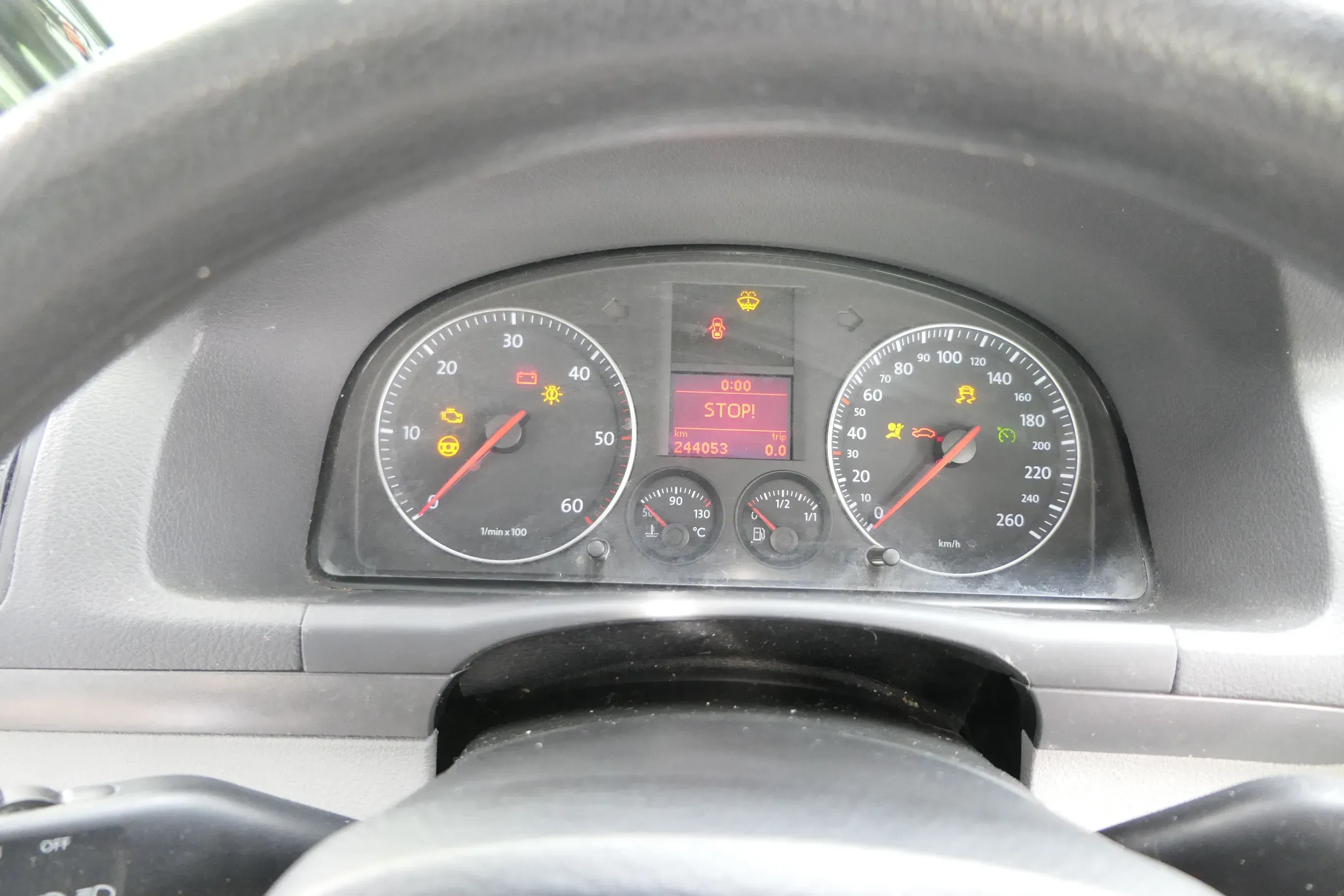 VW Touran Caddy 2K Tacho Tachometer Kombiinstrument 244.000km 1T0920862F TDI - Bild 1