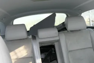 Audi A6 4F C6 Sitz Rückbank Rücksitzbank hinten 3-Punkt-Gurt Leder platin-Hell g - Bild 2