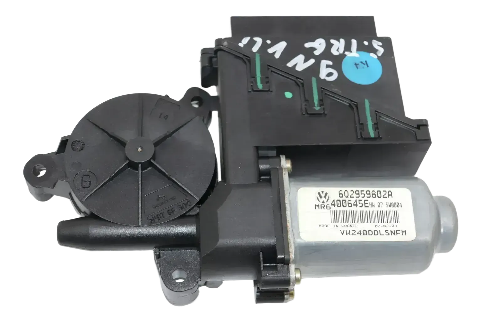 VW Polo 9N ektrischer Fensterheber Motor vorne links 6Q 2 959802A Teile-Nr. 6Q - Bild 1