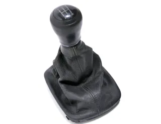 Audi A6 4B Schaltknauf Schaltsack Schaltknüppel original 5-Gang Leder schwarz - Bild 3