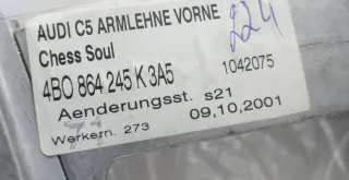 Audi A6 4B C5 Original Mittelarmlehne Armlehne Mitte MAL 4B0864245K onyx - Bild 2