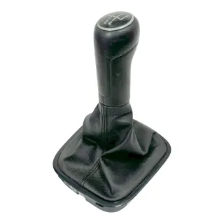 Polo 6R 6C Schaltknauf Schaltsack Schaltung Schaltknüppel Leder schwarz 5-Gang - Bild 1