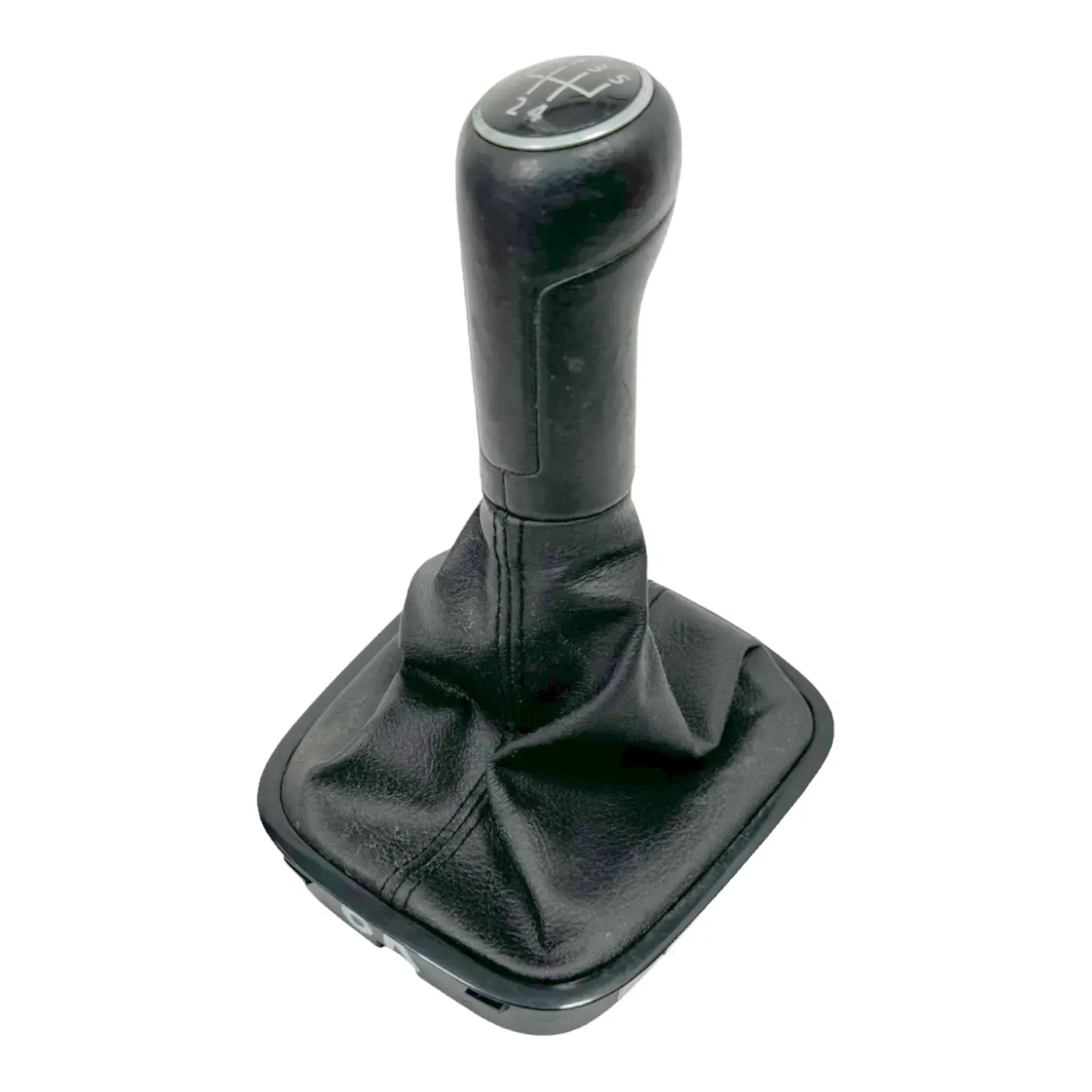 Polo 6R 6C Schaltknauf Schaltsack Schaltung Schaltknüppel Leder schwarz 5-Gang - Bild 1