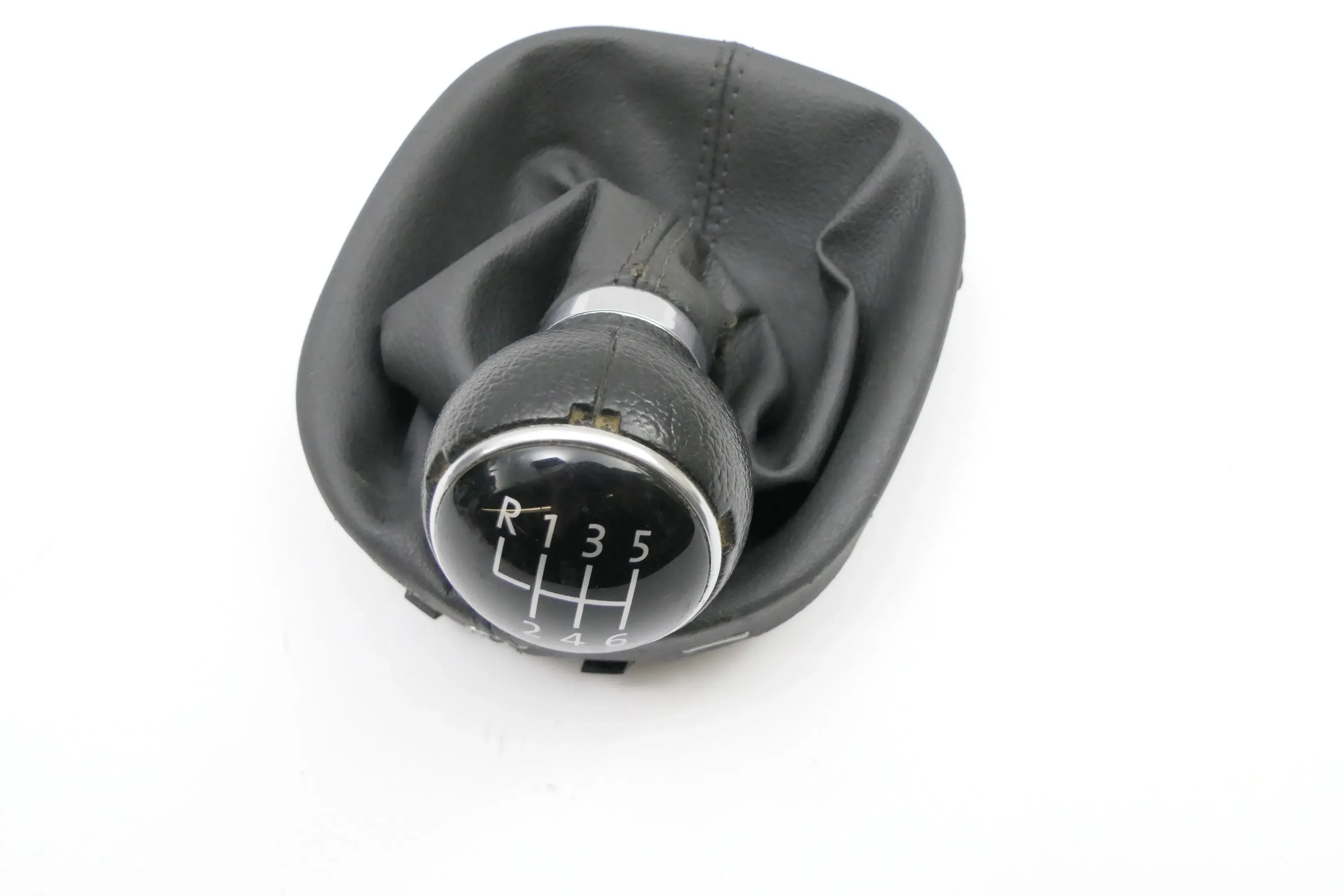 VW Golf Plus 5M Schaltknauf Schaltsack Schaltung Schaltknüppel 6-Gang Leder - Bild 1