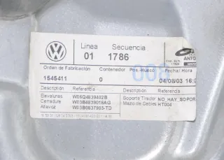 VW Polo 9N 9N3 Fensterheber hinten rechts elektrisch elektrischer 4-Türer - Bild 3