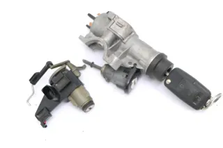VW Polo 9N 9N3 Schloßsystem Türschloß + 1x Schlüssel Zündschloß Heckschloß hinte - Bild 1