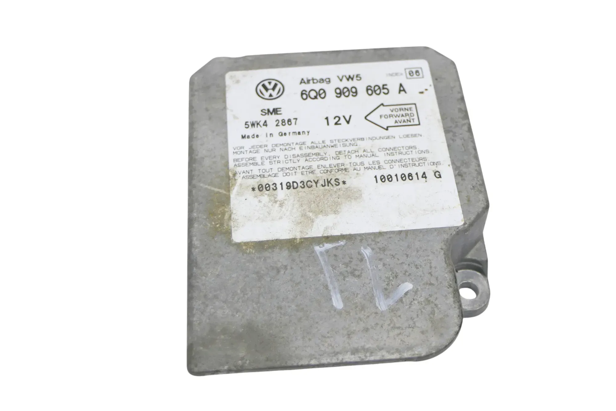 VW Bora Golf 4 Steuergerät Airbag Airbagsteuergerät 6Q0909605A Index 06 - Bild 1