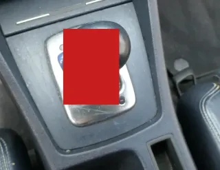 Audi A4 8E B6 8H Rahmen um Schaltknauf Schaltsack Schaltung blau indigoblau - Bild 1