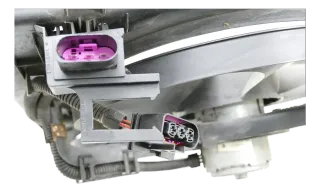 VW Golf 4 Bora Lüfterzarge Lüfter Kühlerlüfter Klimaanlage 1J0121207M 1J0959455M - Bild 2