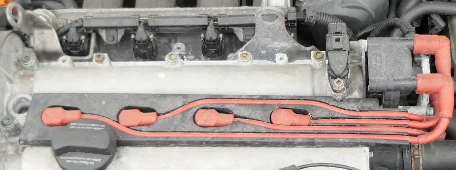 VW Polo 6N2 Lupo Satz Zündkabel rot 1,4 16V 74kw Motor AUB AQQ AFK AVY - Bild 1