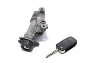 VW Golf 4 Bora Zündschloß mit 1x Schlüssel 4B0905851A Funkschlüssel Funk - Bild 1