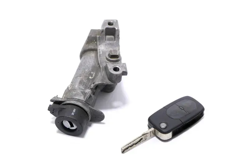 VW Golf 4 Bora Zündschloß mit 1x Schlüssel 4B0905851A Funkschlüssel Funk - Bild 1