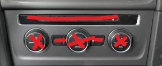 VW Golf 7 5G Rahmen Blende Abdeckung Lüftung um Klimabedienteil Heizung rhodium - Bild 1