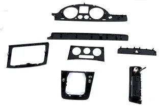 Passat 3C Mittelkonsole Verkleidung Klappe Abdeckung Dekor dunkel schwarz matt - Bild 2