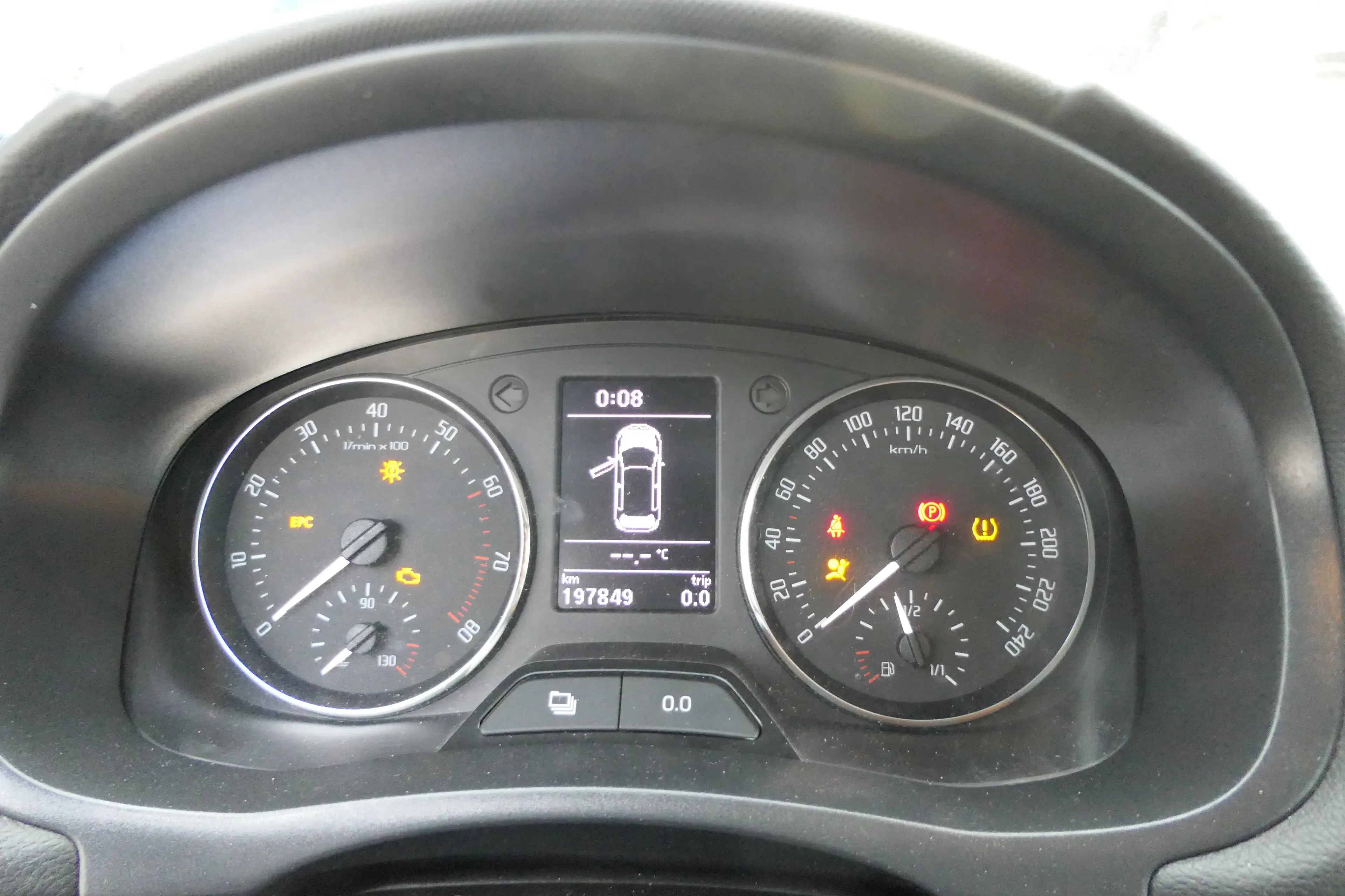 Skoda Fabia Roomster Tacho Tachometer Kombiinstrument 197.000km 5J0920841G Benzi - Bild 1