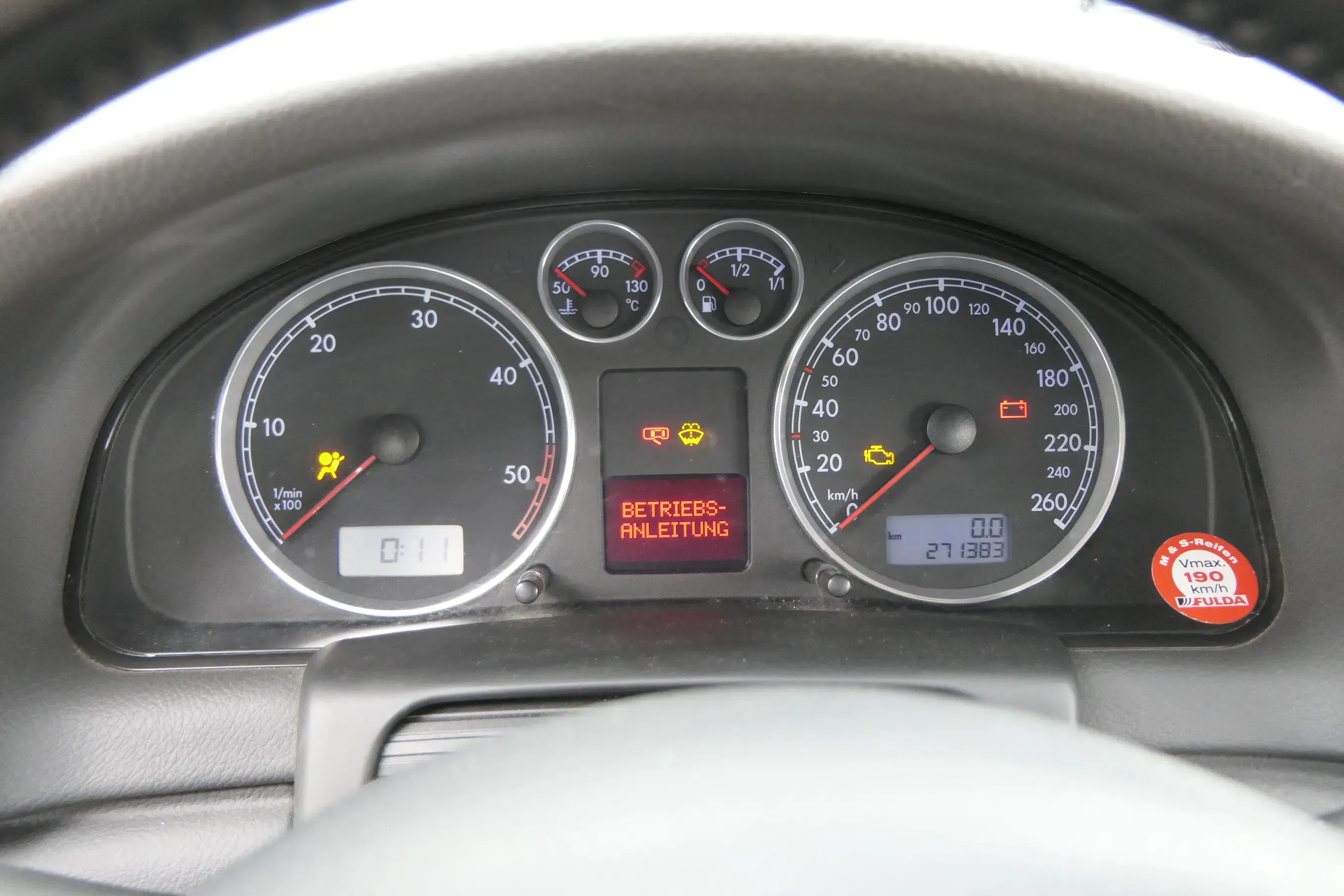 VW Passat 3BG Tacho Tachometer Kombiinstrument 271.000km 3B0920829A Diesel TDI - Bild 1