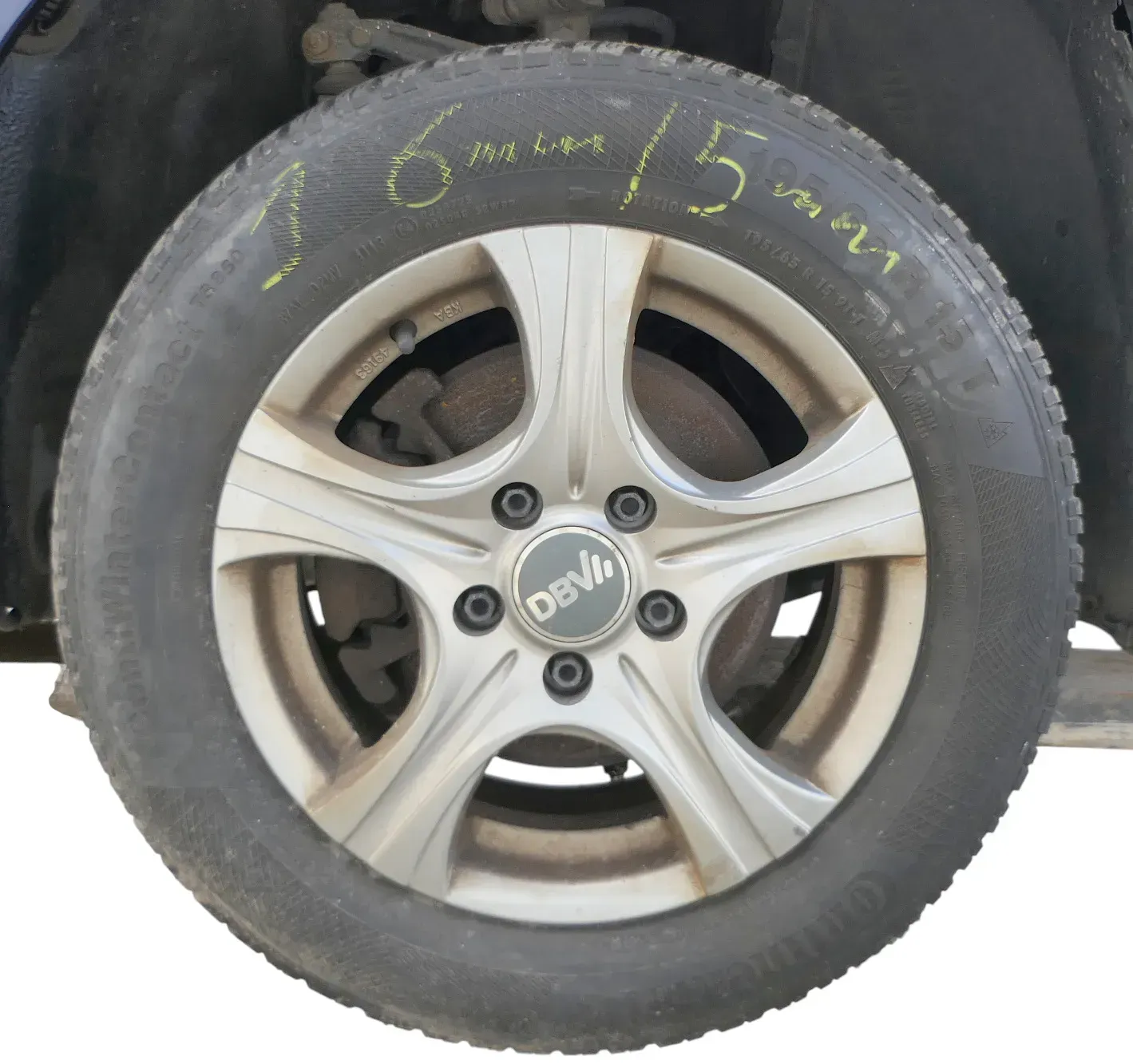 VW Golf A3 Alufelgen Winterreifen Reifen 195/65 R15 91T KBA 49163 # 5-8mm ML536L - Bild 1