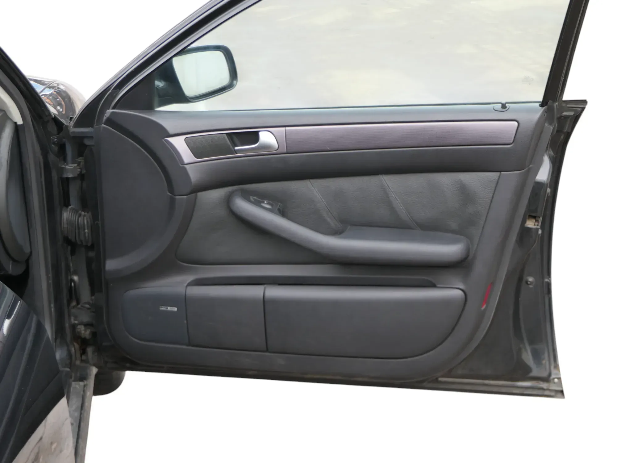 1x A6 4B Türverkleidung Verkleidung Tür vorne rechts Leder schwarz soul Bose - Bild 1