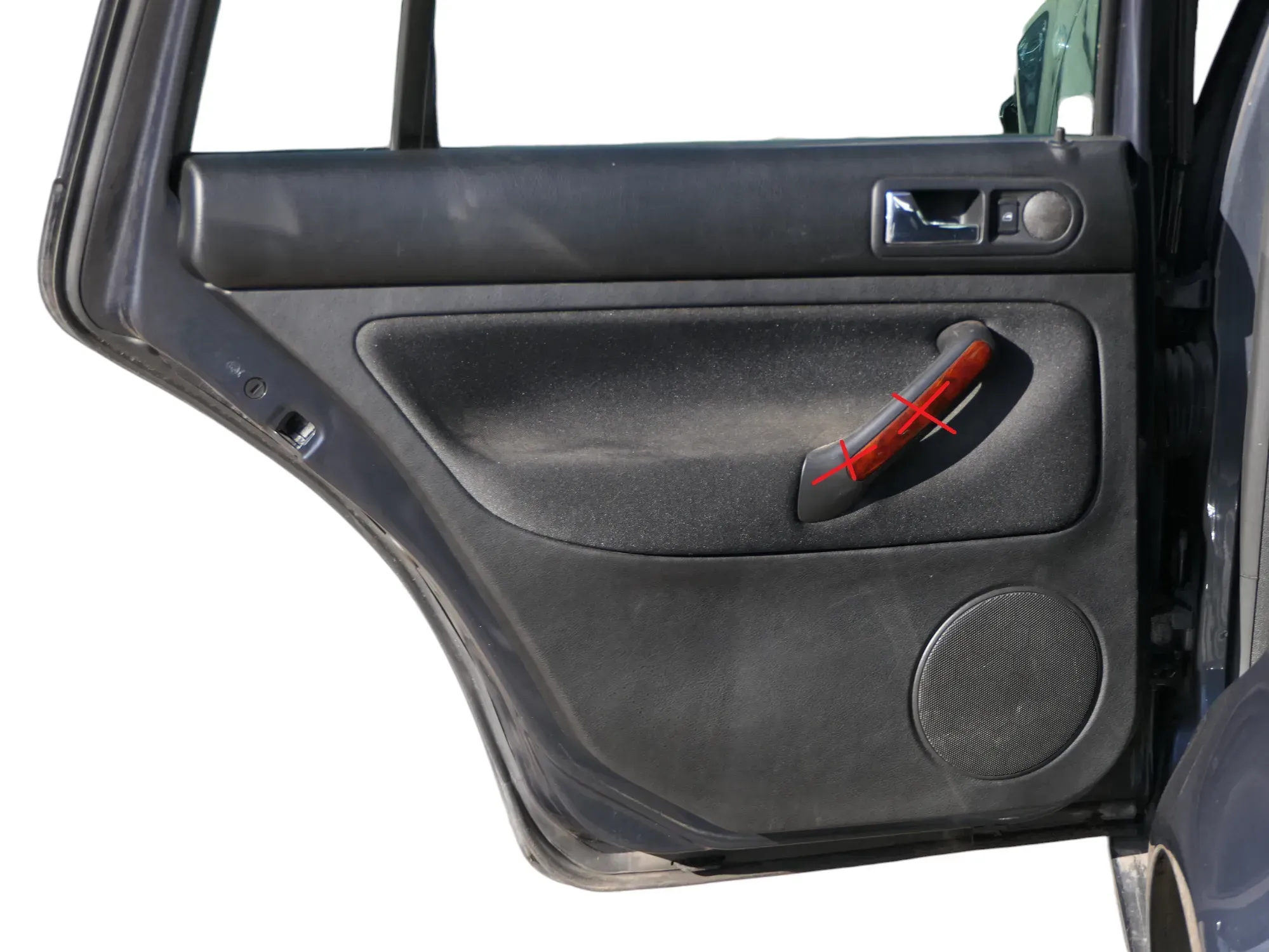 1x VW Golf 4 1J Kombi Türverkleidung Verkleidung Tür hinten links schwarz - Bild 1
