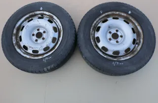2x VW Golf 4 Bora 195/65 R15 91V Winterreifen M+S Reifen 6jx15H2 ET38 ca. 3-6mm - Bild 1