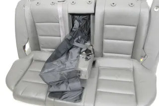 Audi A4 B6 B7 8E Avant Sitz Rückbank Rücksitzbank hinten Leder grau Armlehne Ski - Bild 2
