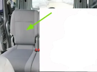 Caddy 3 2K Sitz Rücksitz hinten rechts 1.Sitzreihe grau (hinterm Beifahrersitz) - Bild 1